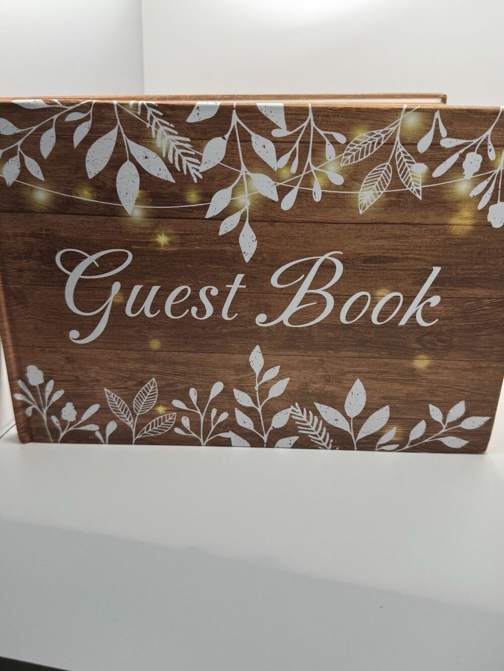 Rustic Wood Style Wedding Guest Book - New